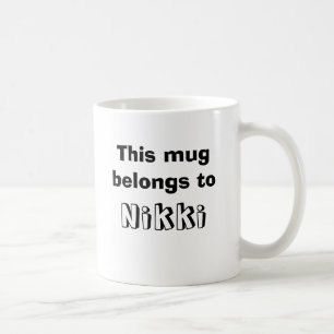Customisable "This mug belongs to..."