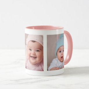 Customisable Three Photo Collage Ceramic Mug