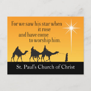 Customisable Three Wise Men Religious Christmas Postcard