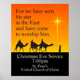 Customisable Three Wise Men Religious Christmas Poster