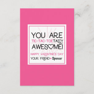 Customisable Tic Tac Toe Valentine Invitation