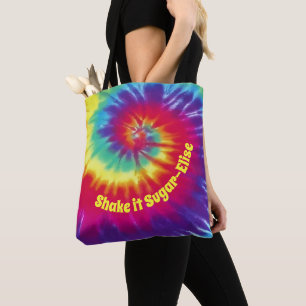 Customisable Tie Dye Tote with Your 2 Text Bag