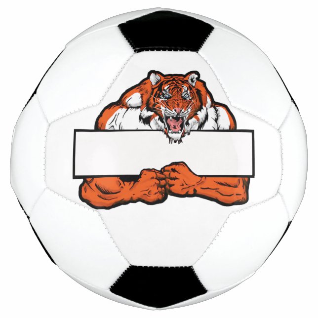 Customisable Tiger Logo  Soccer Ball (Front)