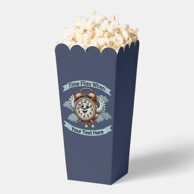 Customisable "Time Flies When" Flying Clock Favour Box (Popped)