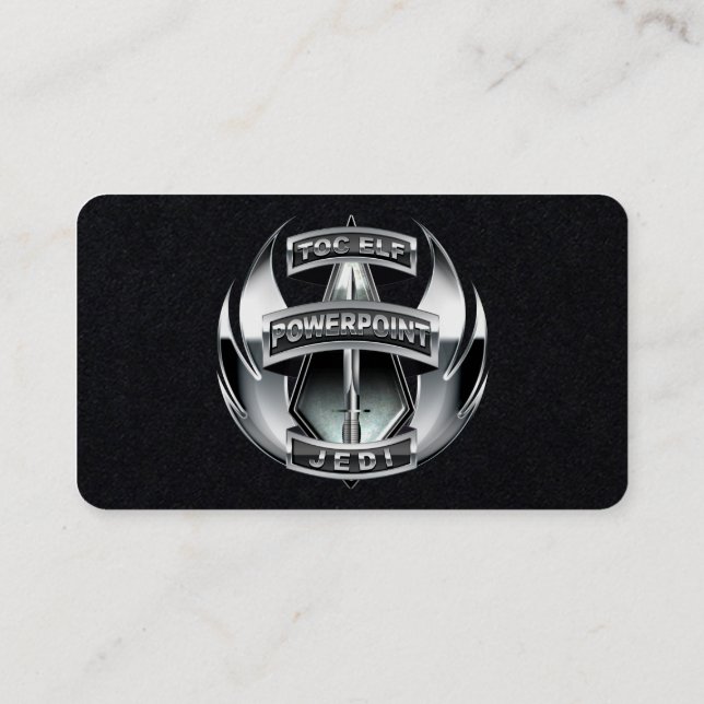 Customisable TOC Elf Business Card (Back)