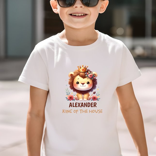 Customisable Toddler T-Shirt with Cute Lion  (Creator Uploaded)