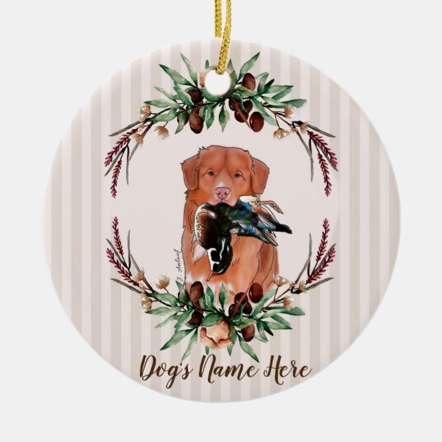 Customisable Toller Ceramic Ornament (Front)