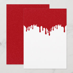 Customisable Tomato Red Drip Flat Card