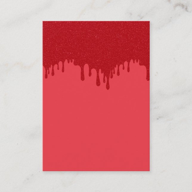 Customisable Tomato Red Drip Insert Card (Front)