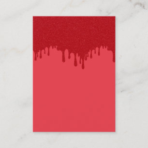 Customisable Tomato Red Drip Insert Card