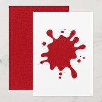 Customisable Tomato Red Ink Splash Card