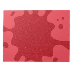 Customisable Tomato Red Ink Splash Notepad