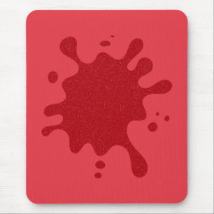 Customisable Tomato Red Inkblot Mouse Pad