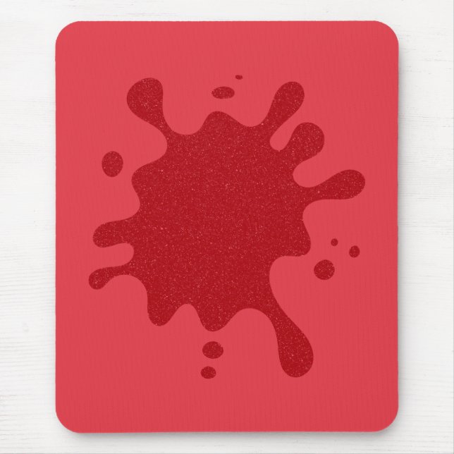 Customisable Tomato Red Inkblot Mouse Pad (Front)