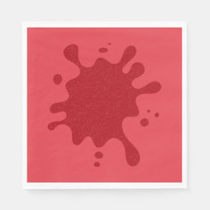 Customisable Tomato Red Noise Splatter Napkins