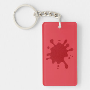Customisable Tomato Red Splash Acrylic Keychain