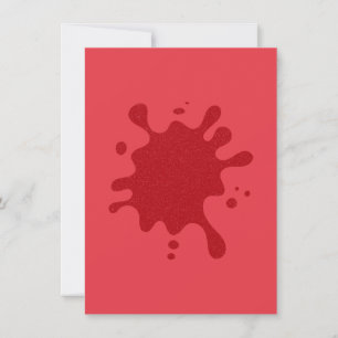 Customisable Tomato Red Splash Invitation
