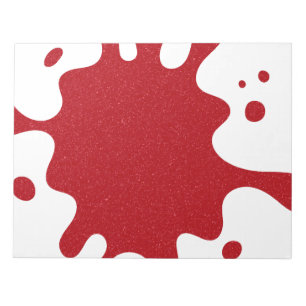 Customisable Tomato Red Splash Notepad