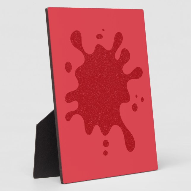 Customisable Tomato Red Splash Plaque (Side)