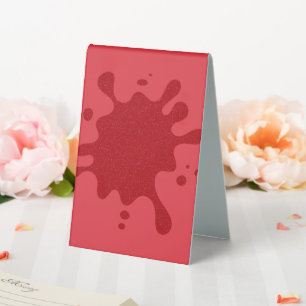 Customisable Tomato Red Splash Table Tent Sign