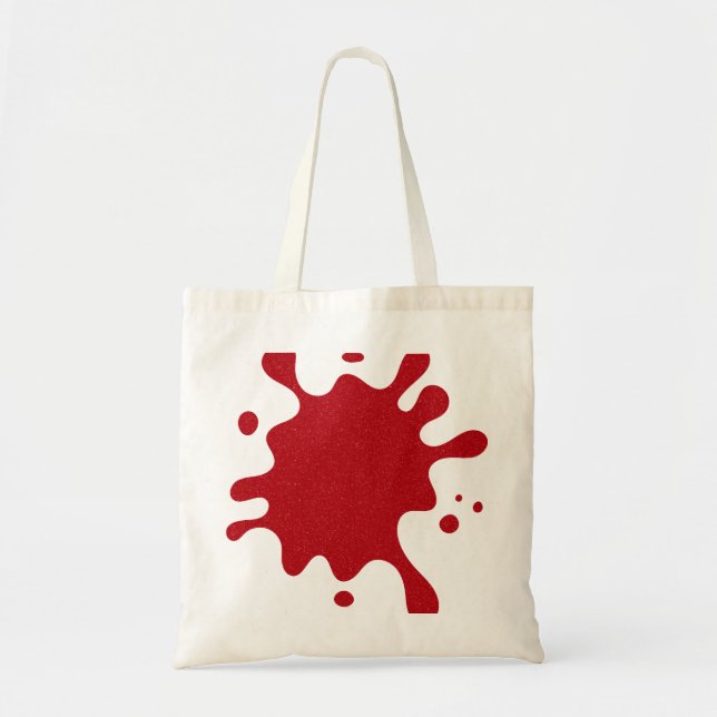 Customisable Tomato Red Splash Tote Bag (Front)