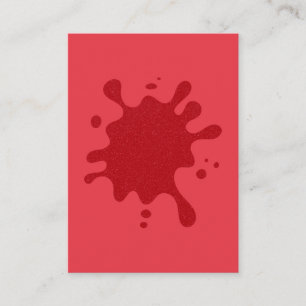 Customisable Tomato Red Splatter Calling Card