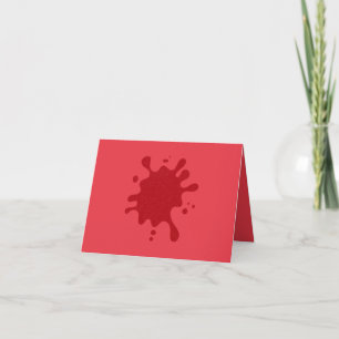 Customisable Tomato Red Splatter Card