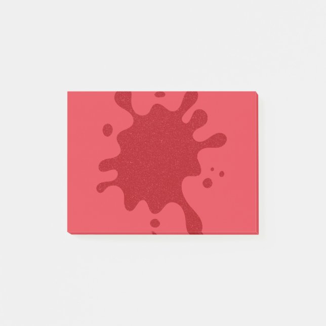 Customisable Tomato Red Splatter Notes (Front)