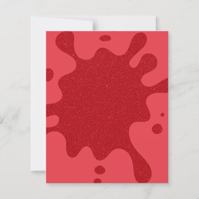 Customisable Tomato Red Splatter Paper Sheet (Front)