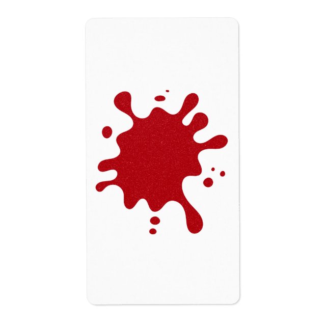 Customisable Tomato Red Splatter Shipping Labels (Front)