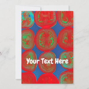 Customisable tomato slices card