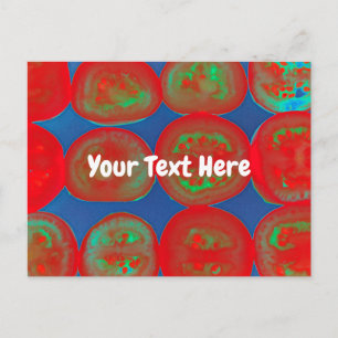 Customisable tomato slices postcard