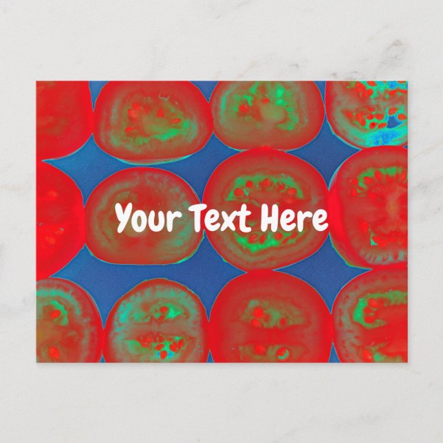 Customisable tomato slices postcard (Front)