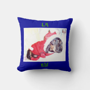 Customisable Toss Pillows - Christmas Dachshund