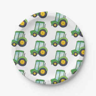 Customisable Tractor Paper Plate
