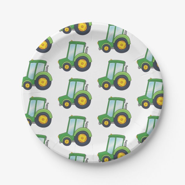 Customisable Tractor Paper Plate (Front)
