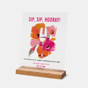 Customisable Transparent Acrylic Wedding Bar Sign 