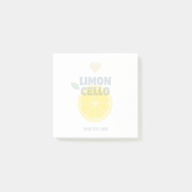 Customisable Transparent Love Limoncello  Post-it Notes (Front)