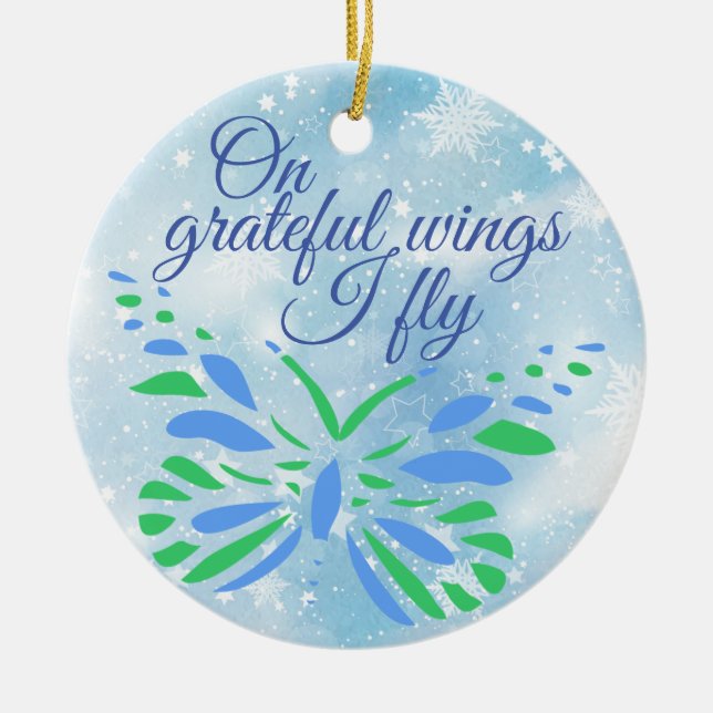 Customisable Transplant Recipient Ceramic Ornament (Front)