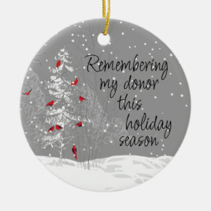 Customisable Transplant Recipient Christmas Ceramic Ornament