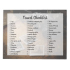 Customisable Travel Packing List Checklist