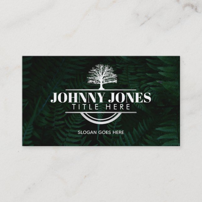 Customisable Tree Business Cards (Front)