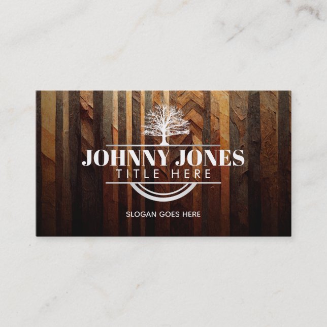 Customisable Tree Business Cards (Front)