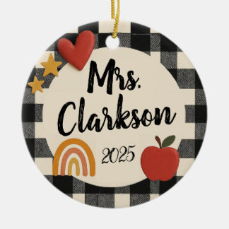 Customisable Trendy Teacher Ornament