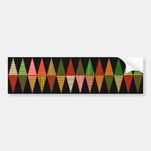 Customisable Tri Christmas Trees Bumper Sticker