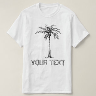Customisable tropical black & white design T-Shirt