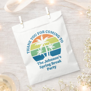 Customisable Tropical Island Palm Trees Party Favour Bag