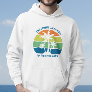 Customisable Tropical Island Trip Palm Trees Hoodie