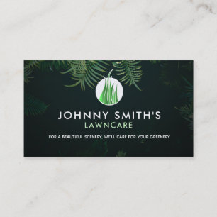 Customisable Tropical Landscaping Business Cards