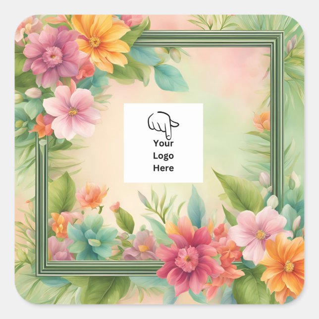 Customisable Tropical Packaging Stickers (Front)